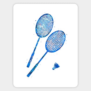 Badminton racket blue Magnet